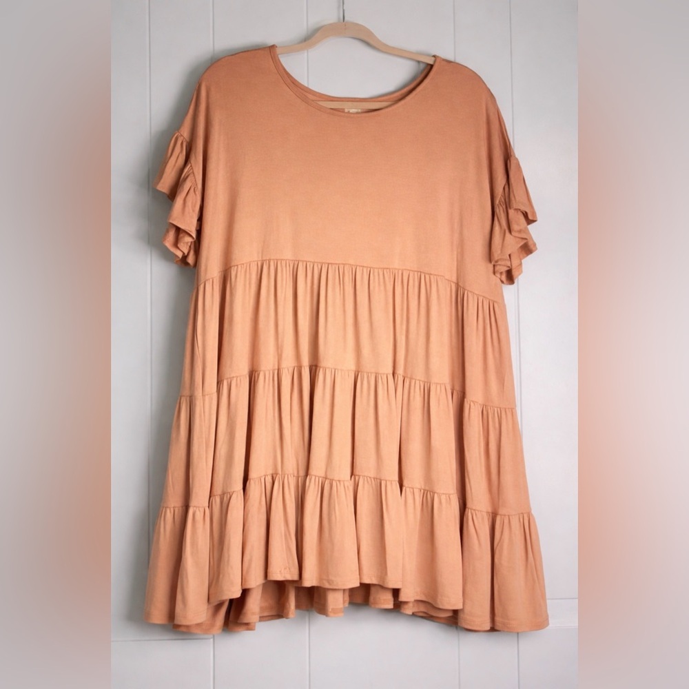 Beeson River BabyDoll Tiered Top in Dusty Pink ~ Size X-Large ~ NWOT - Picture 3 of 8